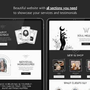 Spiritual Website Template Canva Mystical Website Witch Website Spiritual Website Template Canva Mystical Website Witch Website