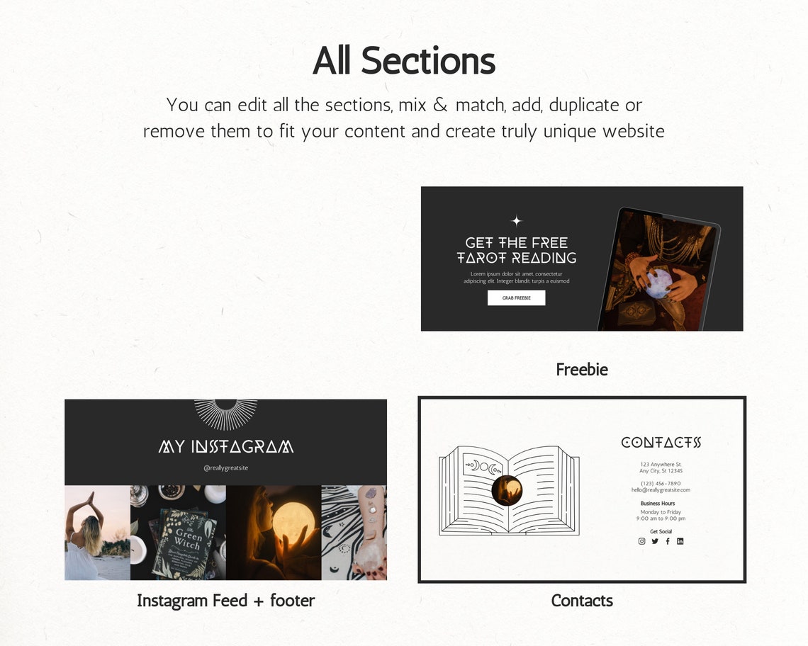 Spiritual Website Template Canva Mystical Website Witch Website Spiritual Website Template Canva Mystical Website Witch Website