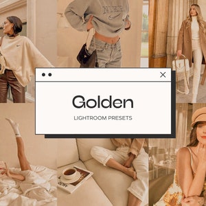 Golden Lightroom Mobile Presets, Warm Blogger Preset Instagram, Iphone Preset, Influencer Photography Filter, Sunny Filter