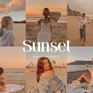 Sunset Presets Lightroom, Golden Hour Presets, Warm Blogger Preset Instagram, Travel Summer Filter