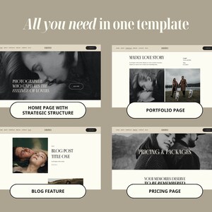 Squarespace Website Template for Photographers, Photographer Website, Photography Squarespace Template, Coach Website with Blog image 8