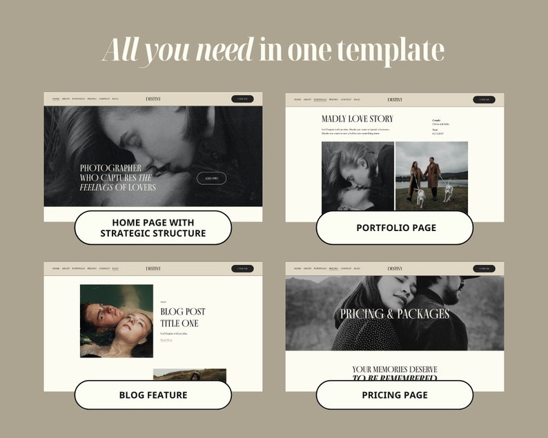 Squarespace Website Template for Photographers, Photographer Website, Photography Squarespace Template, Coach Website with Blog image 8