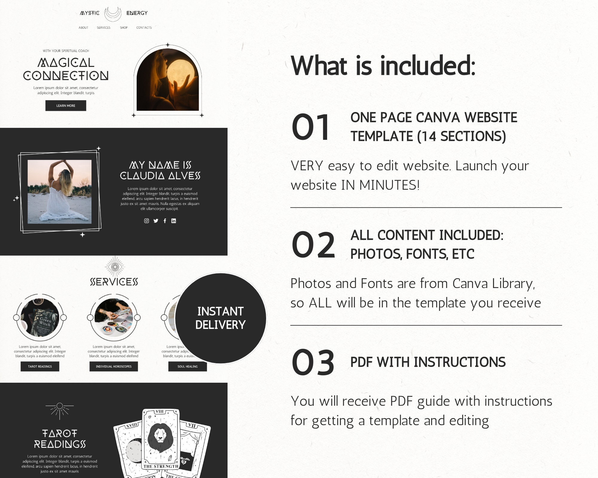 Spiritual Website Template Canva Mystical Website Witch Website Spiritual Website Template Canva Mystical Website Witch Website