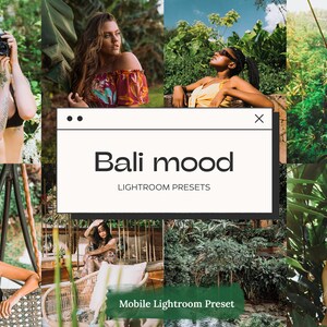 Bali Lightroom Mobile Presets, Summer Blogger Presets Instagram, Iphone Preset, Natural Green Photo Filter, Tropic Warm Preset
