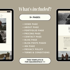 Squarespace Website Template for Photographers, Photographer Website, Photography Squarespace Template, Coach Website with Blog image 2