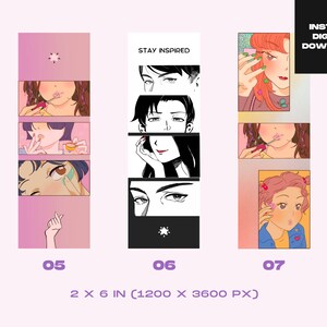 Anime Printable Bookmarks Digital Print Bookmarks Japanese - Etsy