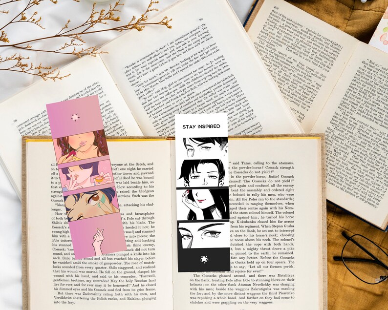 Anime Printable Bookmarks Digital Print Bookmarks Japanese Etsy