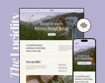 セラピスト向けSquarespaceウェブサイトテンプレート、コーチ向けウェブサイト、ウェルネス向けSquarespaceテンプレート、カウンセラーおよびサービスプロバイダー向けウェブサイト