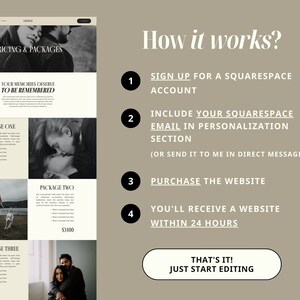 Squarespace Website Template for Photographers, Photographer Website, Photography Squarespace Template, Coach Website with Blog image 4