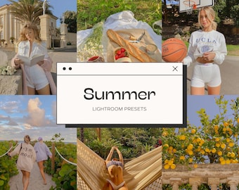 夏のプリセット Lightroom、フィルターなしのプリセット、Blogger プリセット Instagram、ナチュラル フォト フィルター、明るい暖色プリセット
