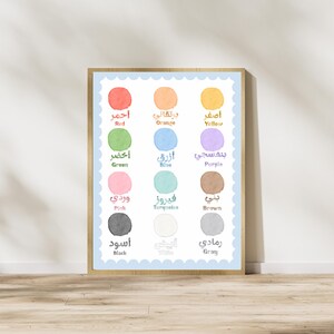 Arabic Learning Posters for Kids Printable | Arabic Alphabet, Numbers, Colors, Shapes, Days & Months (Digital Download) image 6