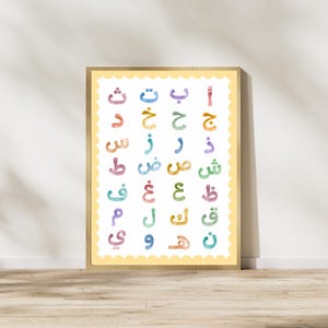 Arabic Learning Posters for Kids Printable | Arabic Alphabet, Numbers, Colors, Shapes, Days & Months (Digital Download) image 5