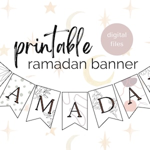 Ramadan Banner, Ramadan Mubarak Banner, Ramadan Printables, Ramadan Digital Prints, Ramadan Decor, Ramadan Garland, Ramadan Banner Printable