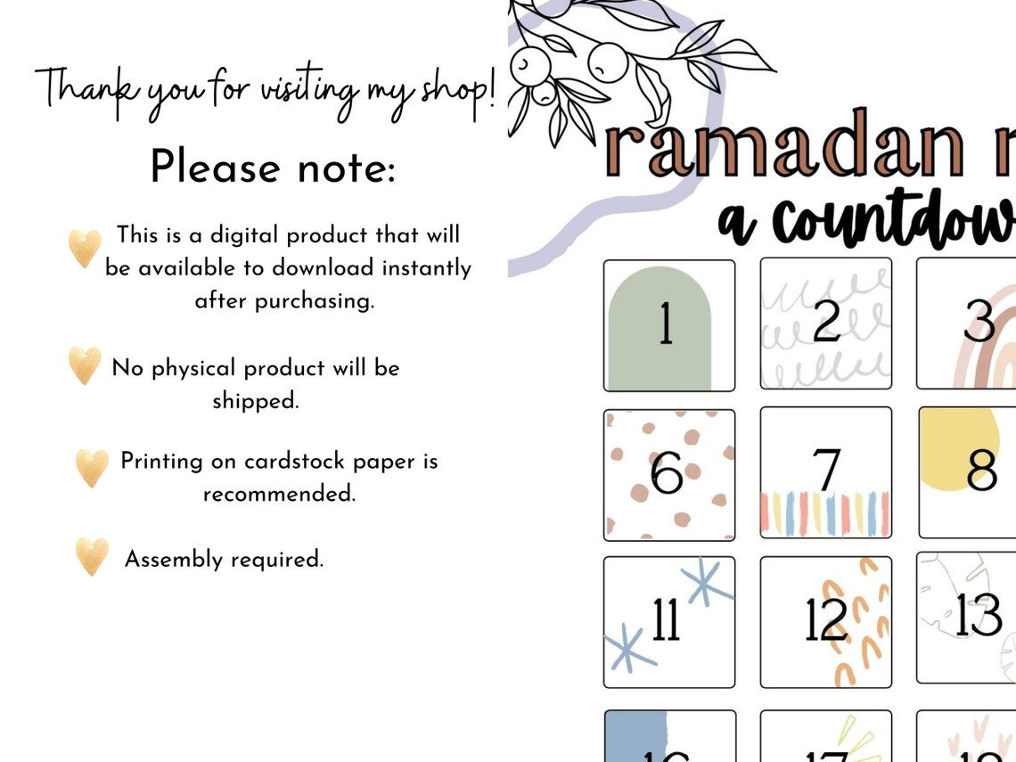 Ramadan Activity Ramadan Printables Ramadan Advent Calender Ramadan