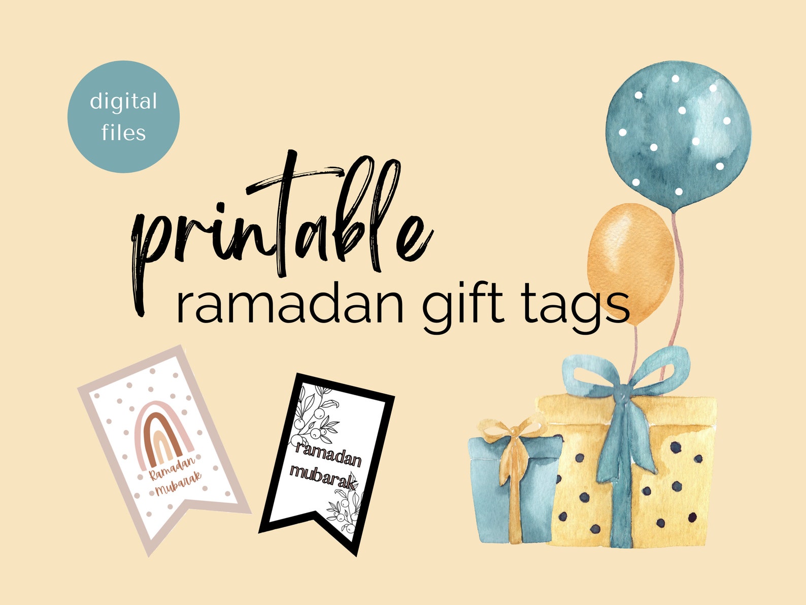 Ramadan Gift Tags, Ramadan Party Favors, Gift Tag, Ramadan Goodie Bag
