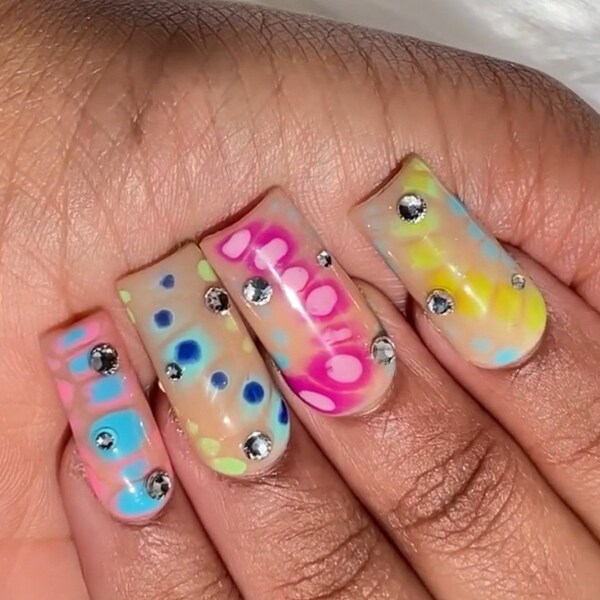 Acrylic Nail Design Etsy