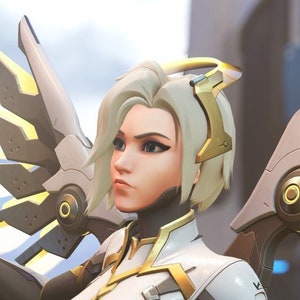 3D Model - Overwatch 2 - Mercy Gold Halo Headband - cosplay props Kiriko3
