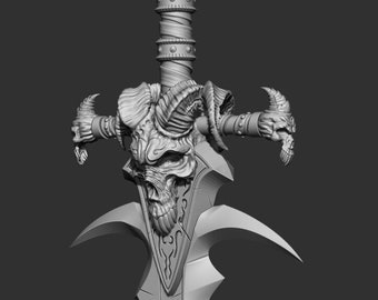 3D Model - Frostmourne Sword Replica World of Warcraft Cosplay Lich King WOW - cosplay props