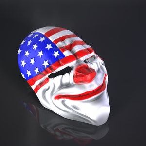 Files for 3D printing - PAYDAY 3 - Dallas Replica Mask cosplay mask and costume accessories - props