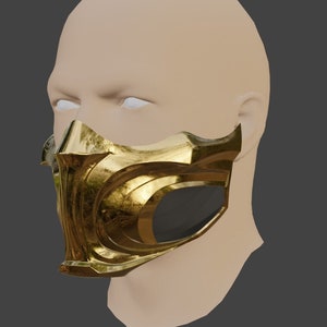 Pliki do druku 3D - Mortal Kombat 1 - Scorpion Mask cosplay maska i akcesoria kostiumowe - rekwizyty