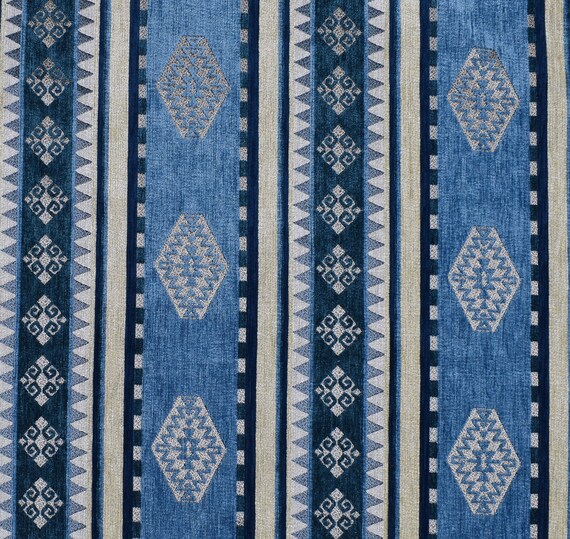 Blue Upholstery Fabric Kilim Upholstery Fabric for Etsy