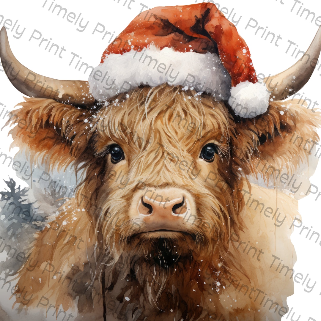 Highland Cow PNG Christmas Ornament Christmas Gifts Christmas Etsy