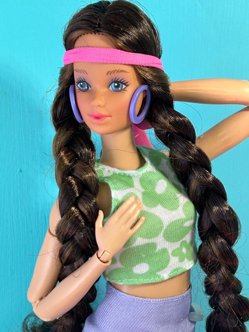 barbie superstarstéffie, whitney,lot 6 boas, couleurs