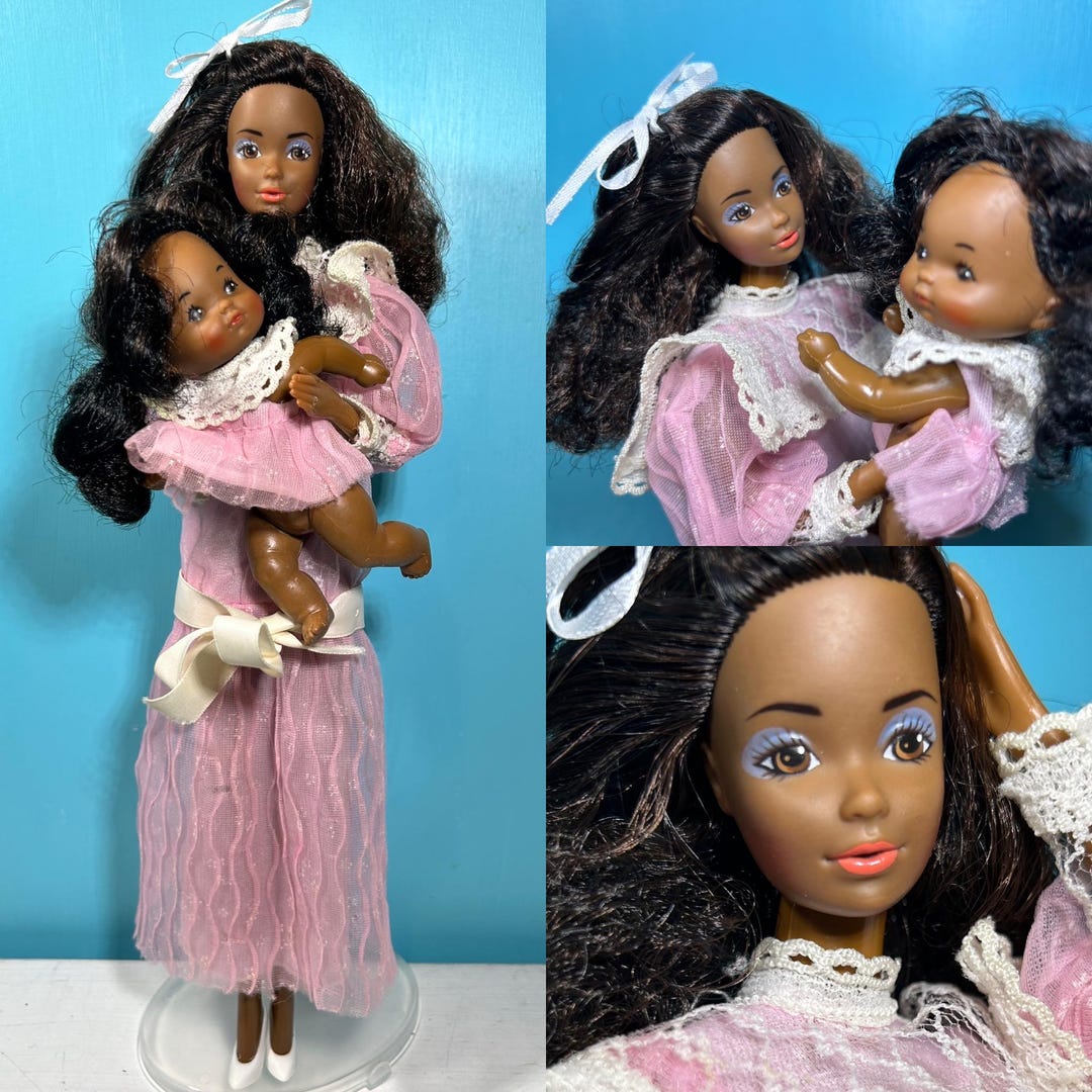 Vintage AA Heart Family Mom and Baby Barbie