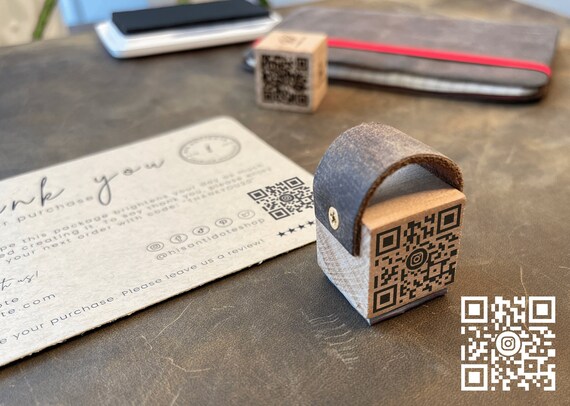 Instagram QR Code Rubber Stamp 1 Inch Wood Business - Etsy Australia