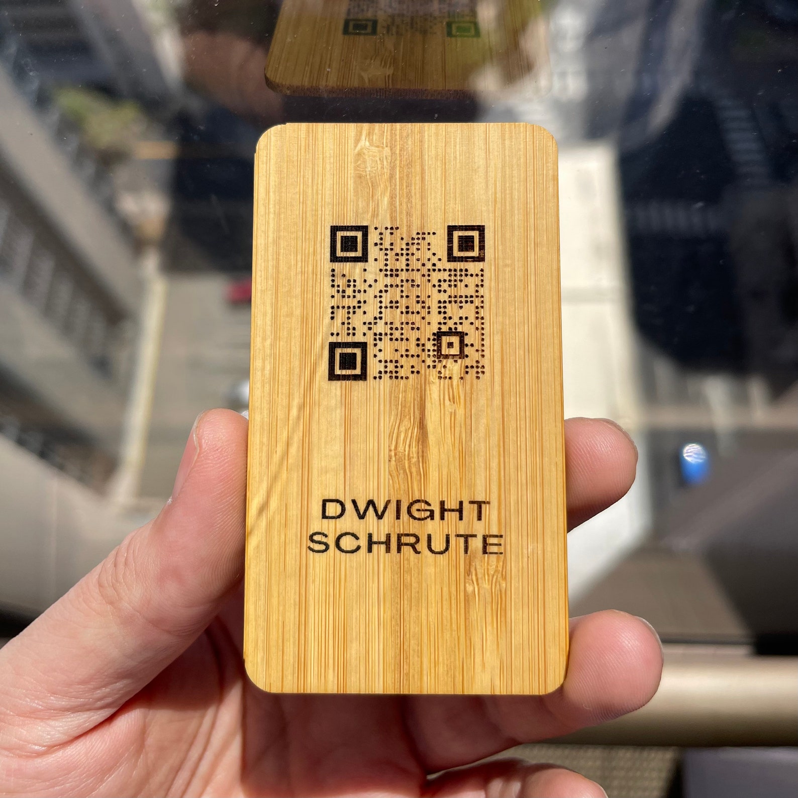 Carte de visite à code QR personnalisée vCard en bois de Etsy France