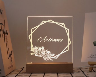 Nombre personalizado Luz nocturna para niños, Nombre Luz nocturna LED, Decoración de guardería, Luces nocturnas de dormitorio, Regalos personalizados, Regalo para niños