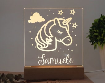 Personalized Name Children's Night Light, Custom Unicorn Night Light, Nursery Decor, Kids Room Decor, Personalized Gifts, Gift for Kids