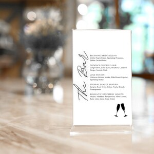 Wedding Sign, Bar Sign, Cocktails, Mock-tails, Wedding Bar Sign, Minimalist, Digital Download, Editable Template
