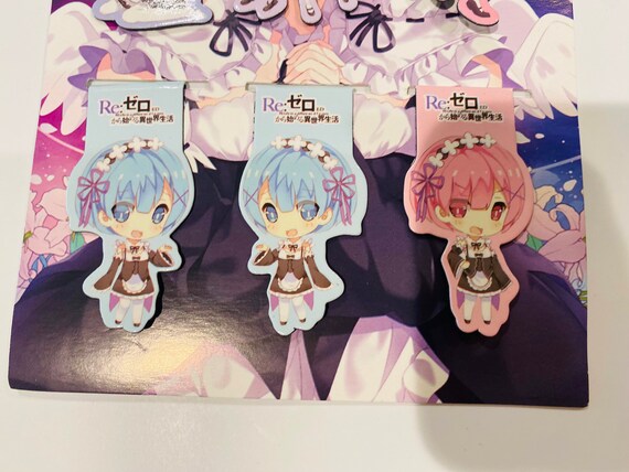 re life rem and ram magnetic anime bookmark cute anime print etsy