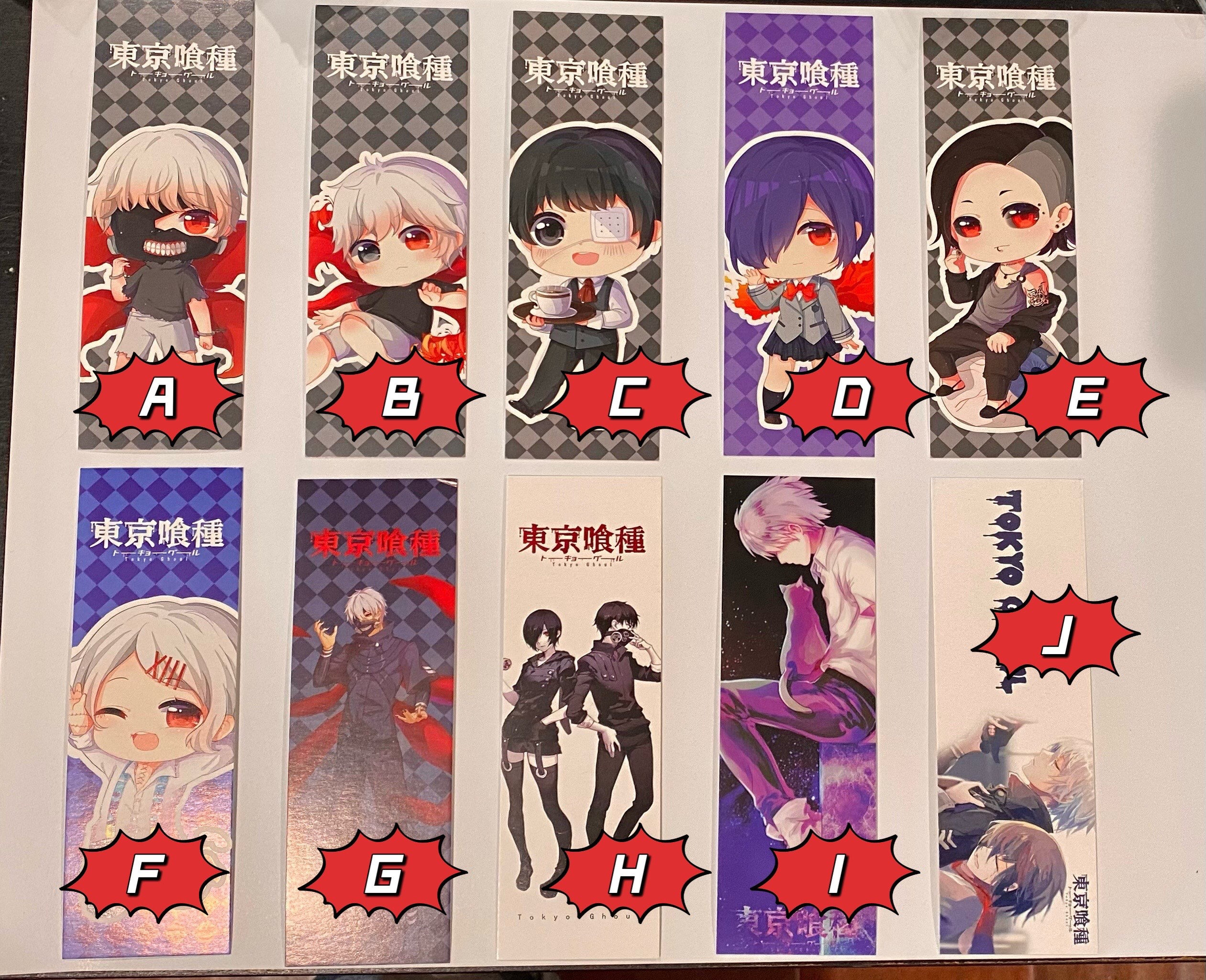 tokyo ghoul anime bookmark high quality anime print and etsy