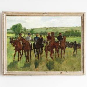 The Riders by Edgar Degas | Vintage Degas Polo Painting | Horse and Rider Illustration | Equestrian Art Print | PRINTABLE DEGAS ART | Horses