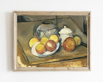 Pintura de frutas de bodegones imprimible / Impresión de frutas de bodegones vintage / Decoración de cocina vintage / IMPRESIÓN DE DESCARGA DIGITAL / Cocina de granja