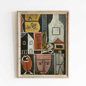 Vintage Urban Abstract Painting | Modern Wall Art | PRINTABLE Contemporary Art | Modern City Decor | DIGITAL DOWNLOAD | Abstract City Poster