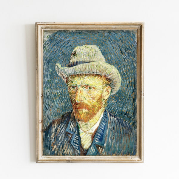 Vincent Van Gogh Self Portrait Painting | Van Gogh Figurative Art Print | INSTANT DIGITAL DOWNLOAD | Modern Wall Art | Impressionism Art