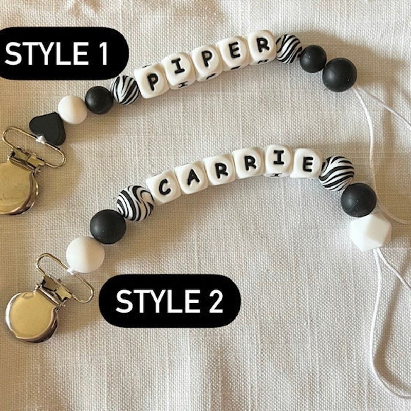 Zebra Pacifier Clip - Etsy