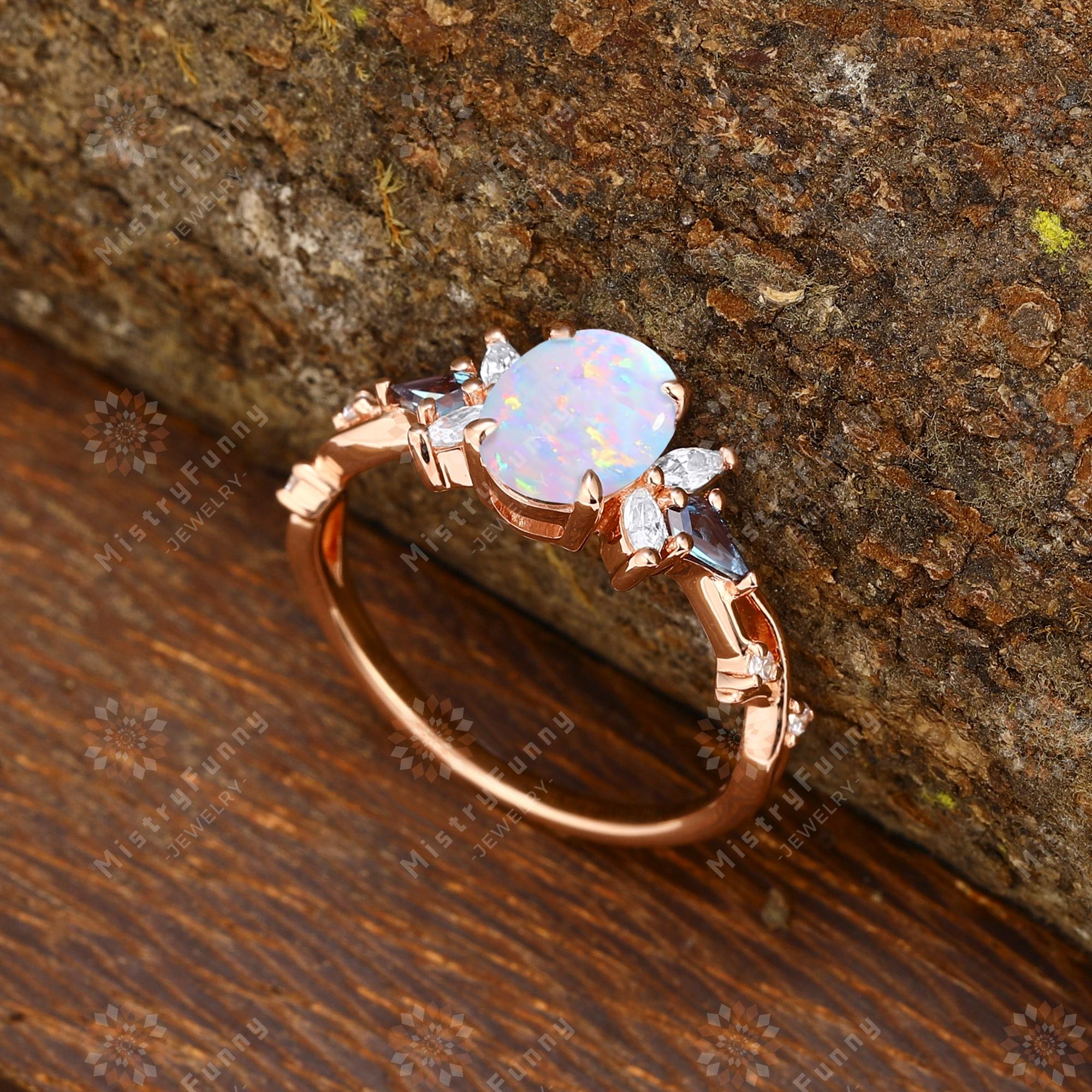 オパール シルバーリング オーバルカット オーバルカットオパール925スターリングシルバーリング