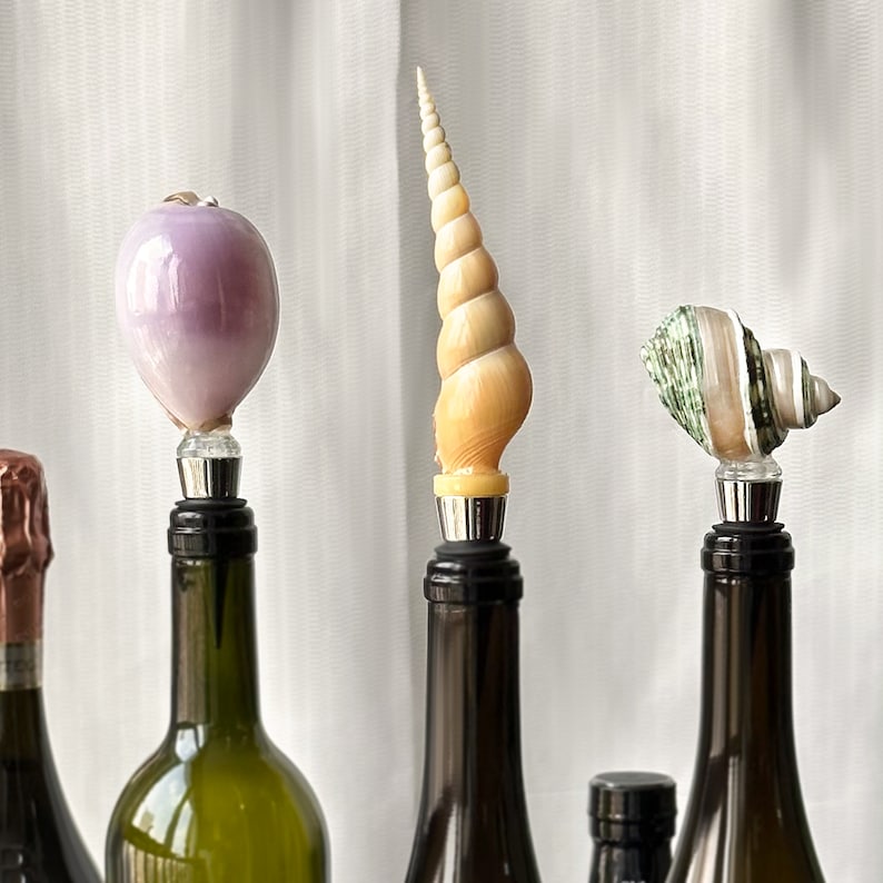Customized Birthday Gift Tipsy Shell Wine Bottle Stopper Fun Wine ...