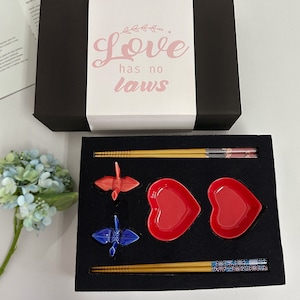 Soy Sauce Cup And Chopstick Rest Set，Japanese Tableware gift set，, Japanese Tableware, Asian Dinnerware, Porcelain Trays, Soy Sauce Dish