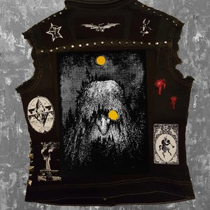 Skogtroll Achterop patch Forest Troll gezeefdrukte patch Kittelsen Horror Punk Black Metal Goth occulte folklore