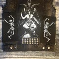 Dancing skeleton screen printed patch Horror Punk Black metal Goth Occult Folk lore product logo