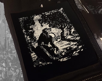 Werewolf weird tales screen printed patch Horror Punk Black metal Goth Occult Folklore