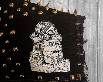 Vlad Tepes Dracula screen printed patch Horror Punk Black metal Goth Occult Folk lore