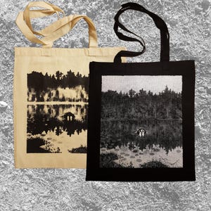 Nøkken bolso de mano serigrafiado Horror Goth Black metal Post Punk Folk lore Kittelsen Neck