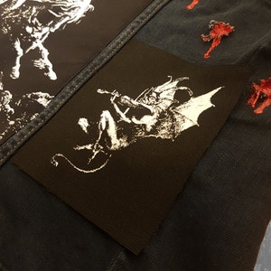 Le Songe de Tartini Siebdruck Patch Horror Punk Black Metal Goth Ockult Folklore Teufel Satan Satanismus Dämon