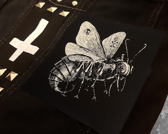 Beelzebub screen printed patch Horror Punk Black metal Goth Occult Folklore Devil Satan Satanism